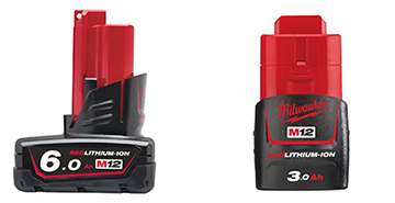 Milwaukee® lance une batterie compacte 12 V 3.0 Ah et une batterie 12 V 6.0 Ah haute capacité pour e
